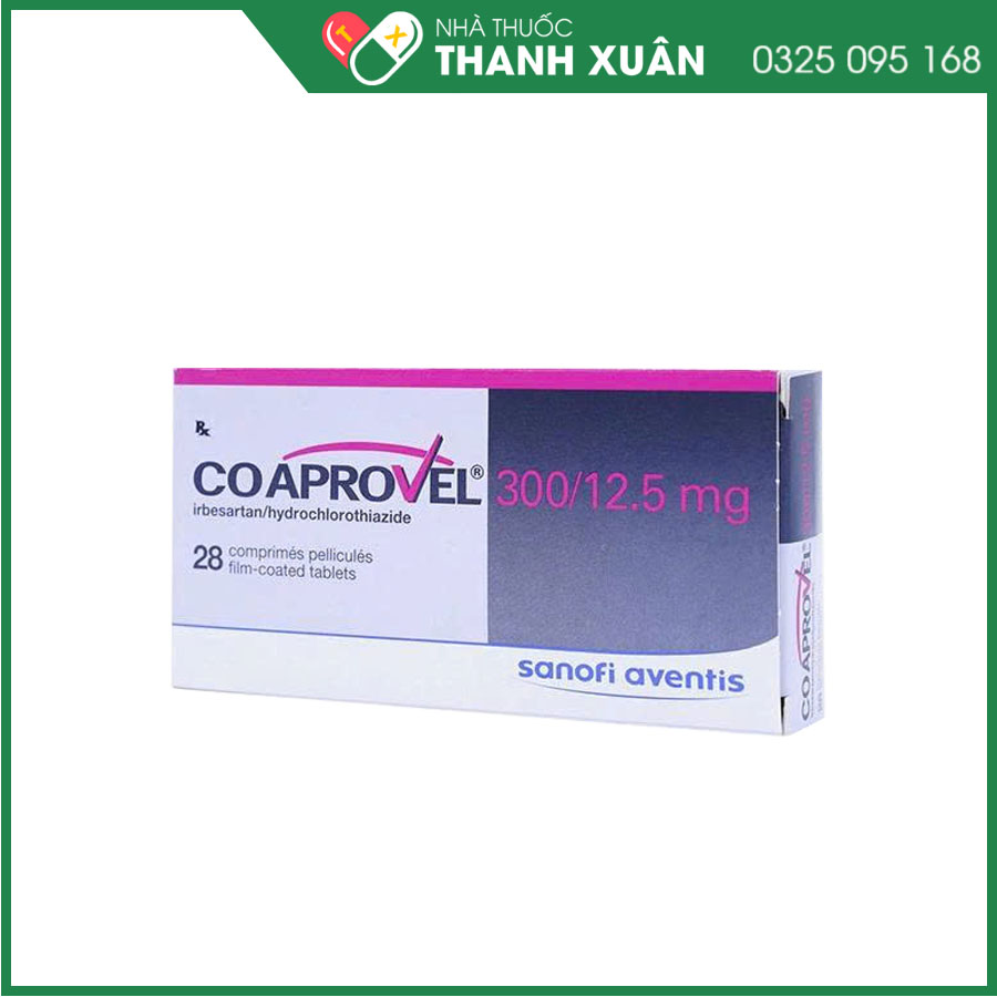 Coaprovel 300/12,5mg thuốc điều trị tăng huyết áp nguyên phát